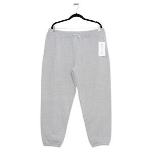Athleta Forever Fleece Mid Rise Jogger Grey Heather Size Large